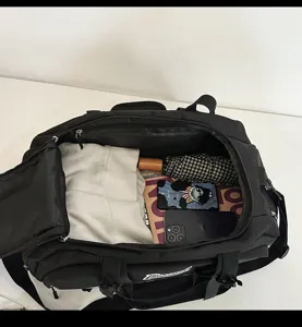 Sac de voyage noir de grande capacité sac de sport multifonctionnel pour hommes et femmes