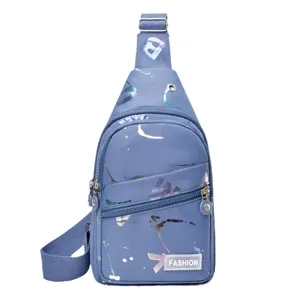 Borsa a tracolla petto casual da donna in nylon impermeabile zaino leggero da viaggio