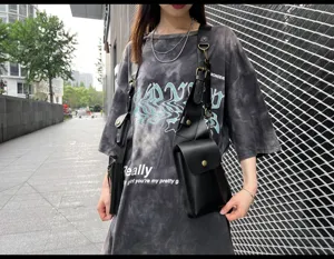 Fashion PU soft leather tactical vest bag for men and women, stylish street style commuting bag.