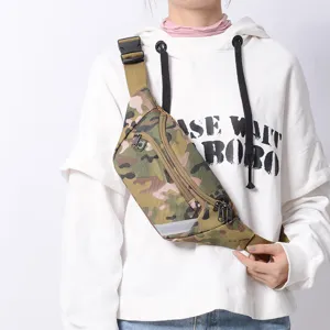 Sac banane de camouflage tactique sport en plein air pour hommes et femmes sac de course