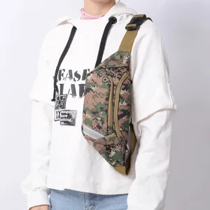 Sac banane tactique camouflage sport en plein air sac de poitrine homme femme quotidien