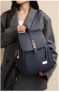 Damen Leder Rucksack Freizeit Arbeit Schultertasche stilvolle elegante Alltagstasche gross