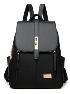 Damen Koreanischer Stil PU Leder Rucksack Große Kapazität Mode Pendler Schultasche Diebstahlschutz Straßen-Trend Vielseitige Umhängetasche