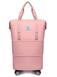 Grote Capaciteit Uitbreidbare Reistas Waterdichte Oxford Stof Fitness Bagagetas Met Universele Wielen Voor Unisex