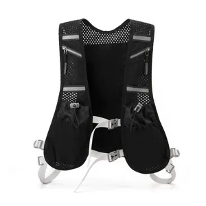 Lightweight black running hydration vest backpack for outdoor sports hiking cycling