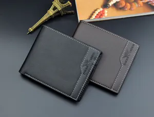 Portefeuille court en cuir pour homme multi cartes mode loisirs affaires noir marron