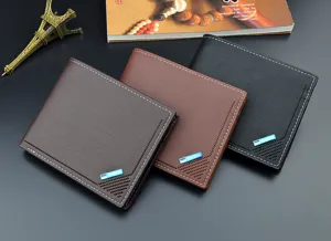 Herren Kurze Leder Geldbörse Business Kartenhalter Multi-Karten Münztasche Weiche Kompakte Brieftasche