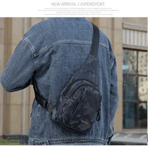 Herren Taktisch Kamuflagen Sling Brusttasche wasserdicht Freizeit Outdoor Rucksack Detail