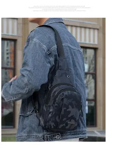 Wasserdichter Tarnung Brusttasche für Herren Sport Freizeit Sling Bag Umhängetasche