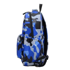 Blauer Camouflage Freizeit Rucksack Reisedienst Studentenschulbuecher mit Faechern