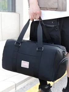 Große Kapazität Trocken Nass Trennung Reisetasche Unabhängiges Schuhfach Wasserabweisend Sport Fitnesstasche Unisex PU Leder