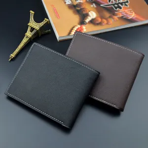 Herren Kurze Geldbörse weiches Leder Kartenhalter Business lässige Brieftasche schwarz braun