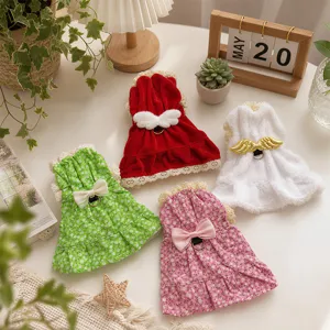 Cute small pet ferret harness clothes with wings bow, comfortable vest design for outdoor walking.