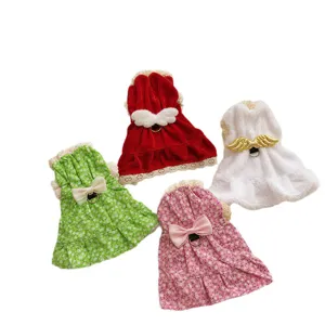 Cute dress shaped hanging hand towel with bow and lace, soft absorbent kitchen cloth set.