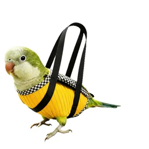 Imbracatura e tuta da volo portatile per pappagalli, comodo design da viaggio all'aperto.