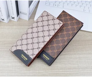 Herren lange Geldbörse mode gedruckt PU Leder Kartenhalter Business lässige Brieftasche.