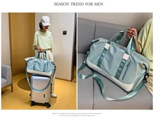 Bolso de viaje deportivo grande para hombre, bolsa de deporte de nylon impermeable.