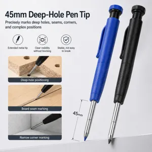 Matita meccanica da carpintero con punta lunga 45mm per marcatura precisa nella lavorazione legno.