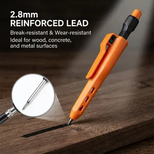 Professioneller 2.8mm Zimmermannsbleistift mit robuster Mine für Holz, Beton und Metall.