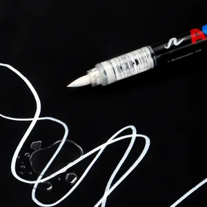 Υγρός μαρκαδόρος ακρυλικής μπογιάς για μαύρο χαρτί αδιάβροχος μύτη 1-4mm ακριβείας