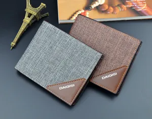 Herren kurze Geldbörse Kartenfächer Mode Business Leder Portemonnaie retro Design Kartenetui