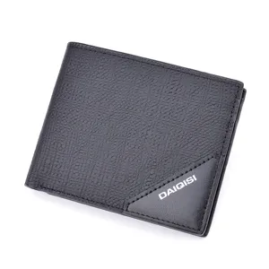Schwarze Herren Geldbörse Kurz Portemonnaie Leder Kartenhalter Slim Business Modisch