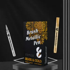 Metallische Marker Stifte Gold und Silber Farbstifte für Hand Lettering Grußkarten DIY Handwerk Schreiben Büro Schule