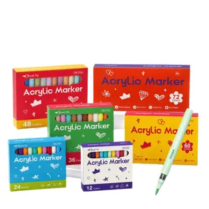 Acrylmarker Set Pinselspitze bunten Farben wasserbasierte Stifte zum Malen und Zeichnen