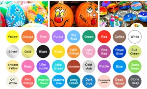 Acrylic paint markers color chart and DIY creative craft application detail display image.