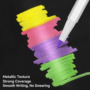 Stylos Marqueurs Métalliques Stylos à Peinture Acrylique à Pointe Pinceau Pour Peinture sur Pierre Scrapbooking Loisirs Creatifs