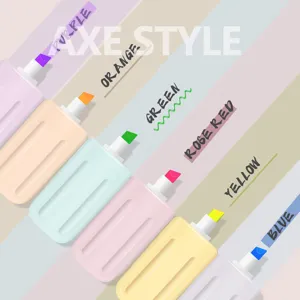 Amazon hot selling mini pastel highlighter set, 6 soft colors aesthetic aesthetic marker pens.