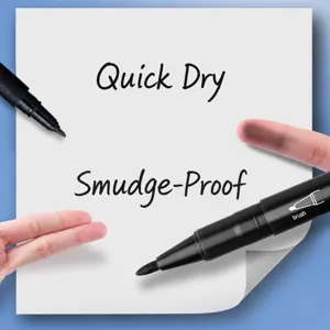 Zwarte dubbelzijdige markeerstift waterdicht sneldrogend tekening kunststift kopen