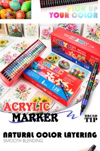 168 colores acrílico rotulador set gran capacidad DIY diario pincel bolígrafo para colorear arte