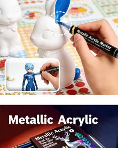Metall Acryl Marker Set für DIY Modell Malerei, doppelseitige Buntstifte für Basteln.