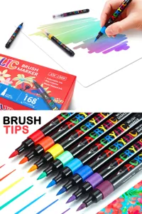 Set de 168 Rotuladores Acrílicos Punta Pincel DIY Diario Dibujo Suministros de Arte