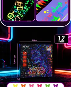 12 Colors UV Face Body Paint Glow In The Dark Neon Fluorescent Party Makeup Pens Set