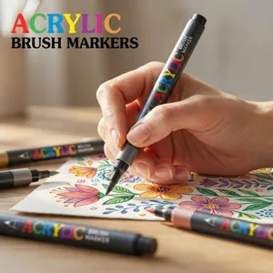 Acryl Pinselstifte Set zum Malen, leuchtende Farben, hochwertige Zeichenstifte für Studenten.