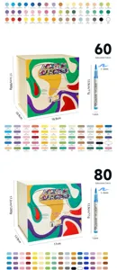Acrylmarker Set mit 60 80 leuchtenden Farben wasserbasierte Stifte für Kunst Malerei Zeichnung