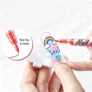 0.7mm Nageldesign Graffiti Stift für präzise Linien, Schattierungen und bunte Nägel.