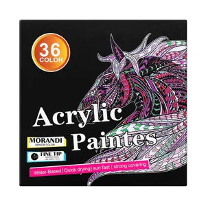 Juego de 36 rotuladores de pintura acrílica Morandi, punta fina bolígrafos de dibujo de arte DIY.