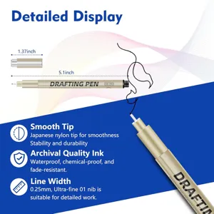 Drafting pen 0.25mm ultra fine tip waterproof archival ink black sketch drawing pen for art student