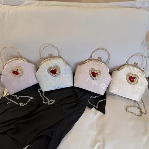 Retro Barok stijl avondtas voor vrouwen vintage schelp ketting schoudertas chique tas