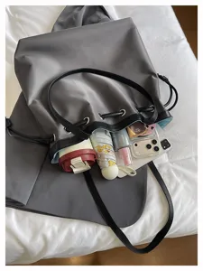Lässige Nylon Shopper Tasche mit großer Kapazität Damen Umhängetasche für Alltag und Büro