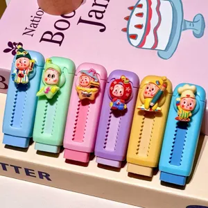 Kreativer Harz Schiebe-Radiergummi Süßer Cartoon-Charakter Schreibwaren Schüler Korrekturzubehör Büro Schreibwerkzeug Geschenk