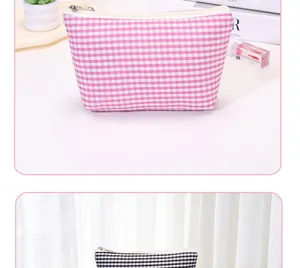 Trousse de maquillage carree fraiche grande capacite pochette de rangement pour cosmetiques