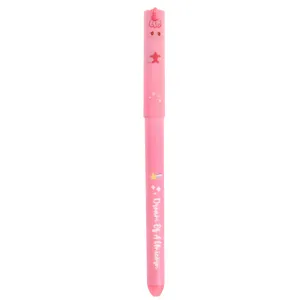 Pink unicorn gel pen with cute cartoon star pattern for student writing and smooth study notes.