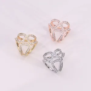 Multi-style rhinestone 3-ring scarf buckle, elegant metallic headscarf ring accessory.