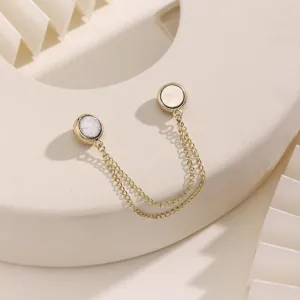 Clip per foulard magnetica dorata senza spillo accessorio di fissaggio sciarpa elegante