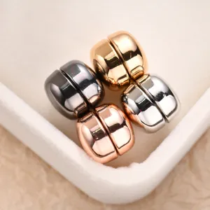 Set van 4 magnetische kraanknoppen, elegante metalen magneetspeldjes en sjaalclips voor dames.