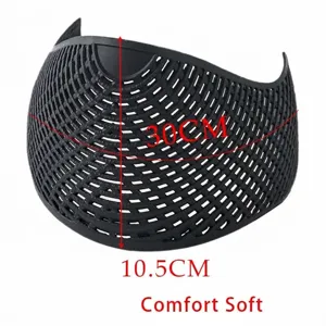 Black mesh hijab crown anti-slip hair band comfort soft forehead fixator 30cm wide